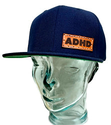 ADHD Flat Bill Leather Patch Hats