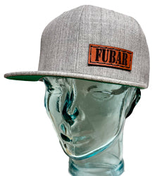 FUBAR Flat Bill Leather Patch Hats