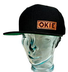 OKIE Flat Bill Leather Patch Hats